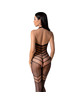 passion - bs100 bodystocking negro talla unica