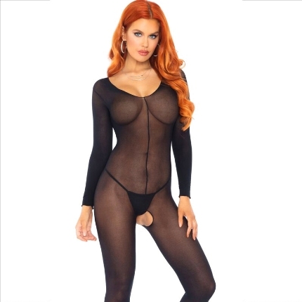 leg avenue - bodystocking negro manga larga