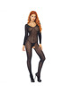 leg avenue - bodystocking negro manga larga