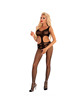 Livco corsetti fashion - hardomin lc 17346 bodystocking crotchless negro talla Única