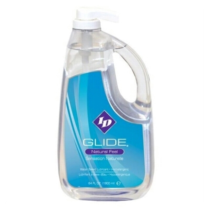 id glide - lubricante base agua + hipoalergenico natural feel 1900 ml