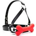Gag with Bone in Red with Buckle