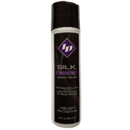 id silk - lubricante base agua y silicona natural feel 250 ml