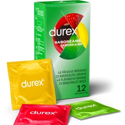 12 x Preservativos Durex Frutas do Prazer