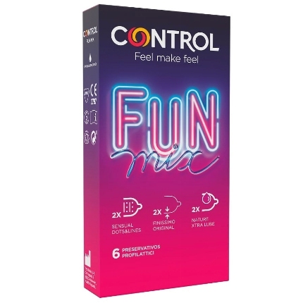 6 x Preservativos Control Feel Fun Mix