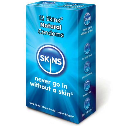skins - preservativo natural pack 12 uds