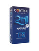 control - duo natura 2-1 preservativo + gel 6 uds