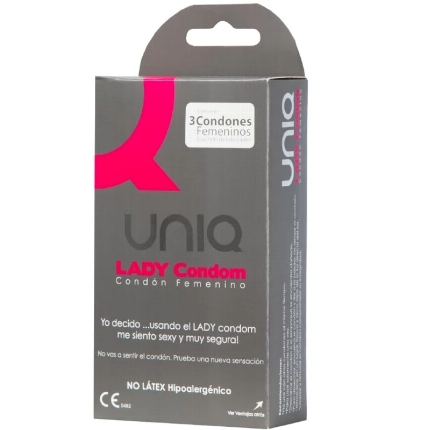 3 x Preservativos Feminino Uniq Sem Látex