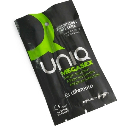 3 x Preservativos Uniq Sem Látex Megasex Sensitive