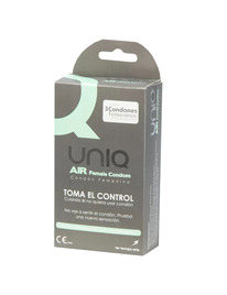 uniq - air preservativo femenino sin latex 3 unidades