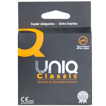 3 x Preservativo Uniq Classic Sem Látex