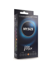 my size - mix preservativos 57 mm 10 unidades
