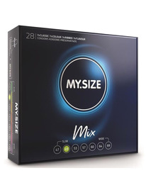 my size - mix preservativos 49 mm 28 unidades