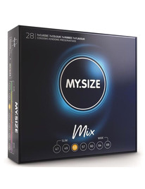 my size - mix preservativos 53 mm 28 unidades