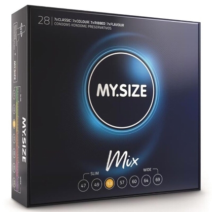 my size - mix condoms 53 mm 28 units