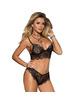 subblime - set bra and panties set black s/m