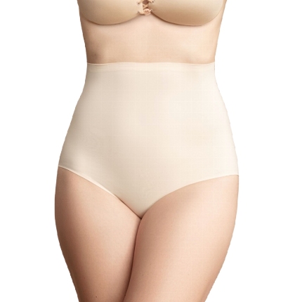 Cuecas Bye-bra Cintura Alta com Padding Bege