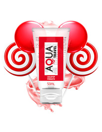aqua travel - lubricante base agua sabor piruleta - 50 ml