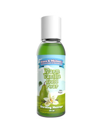 Óleo de massagem Vincen Michael's Baunilha & Pera Efeito Quente 50 ml