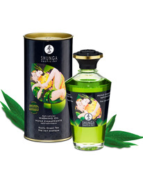 shunga - aceite masaje efecto calor te verde organico 100 ml