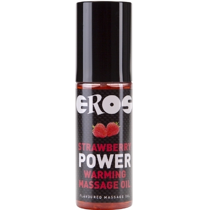 eros strawberry power warming massage oil