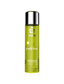 swede - fruity love warming effect massage oil vanilla and gold pear 120 ml
