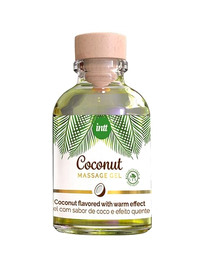 intt - gel de masaje vegano con sabor a coco y efecto calor