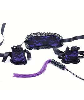 Kit Bondage 3 Parts Lace Purple 338011