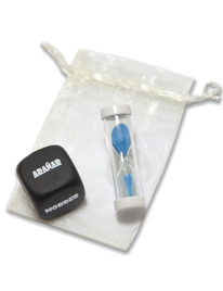 diablo picante - bolsa de juego con dado sado 3 mm x 3 mm + reloj de arena