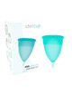stercup - copa menstrual fda silicona talla s aquamarina