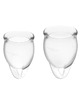 satisfyer - feel confident menstrual cup dark blue 15 + 20 ml