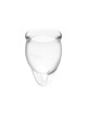 satisfyer - feel confident menstrual cup dark blue 15 + 20 ml