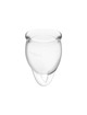satisfyer - feel confident menstrual cup dark blue 15 + 20 ml