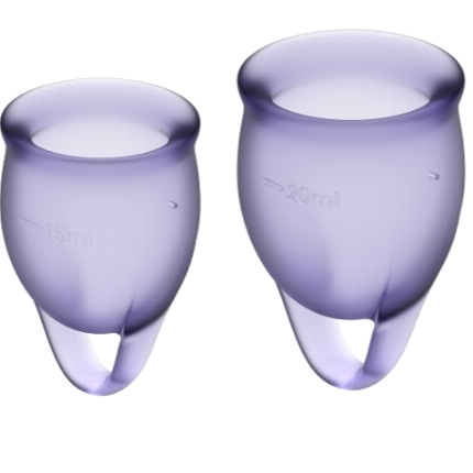 satisfyer - feel confident kit copa menstrual lila 15 + 20 ml