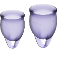 satisfyer - feel confident kit copa menstrual lila 15 + 20 ml
