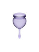 satisfyer - feel good menstrual cup dark blue 15 + 20 ml