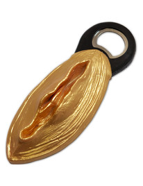 Abre-Caricas Diablo Vagina Dourado