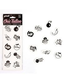 secret play - set de 10 tattoos temporales spicy collection