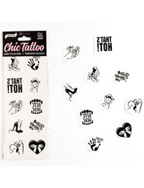 secret play - set de 10 tattoos temporales kinky collection