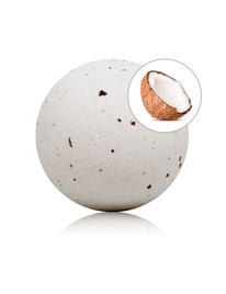 taloka - coconut scented bath bomb with rose petals