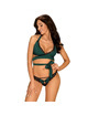 obsessive - sensuelia set two pieces green l/xl