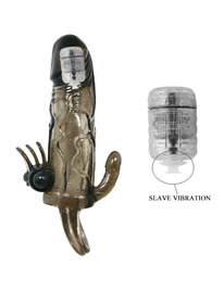 Manga para Pénis Baile Brave Man com Vibração Dupla Preto 16.5 cm