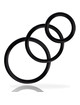 addicted toys - rings set for penis black
