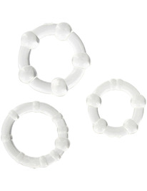 seven creations - set of three transparent penis rings