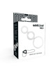 addicted toys - set anillos pene y testiculos clear