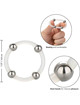 California exotics - steel beaded silicone ring l