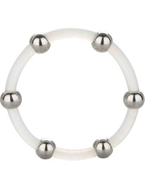 california exotics - steel beaded silicone ring xl