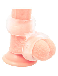 powering - super flexible y resistente anillo pene doble pr09 clear