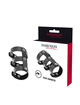 darkness - anillo doble pene y testiculos ajustable leather