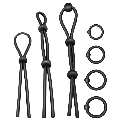 addicted toys - flexible silicone cock ring set 7 pieces